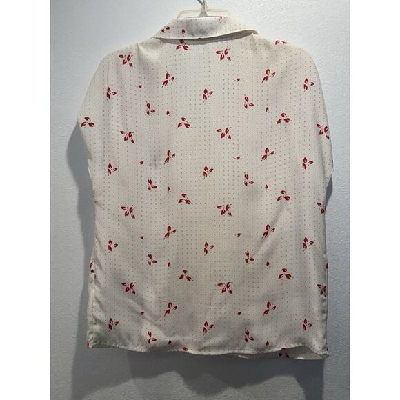 Equipment Size Small Silk Button Down Blouse Alloura Multi 100% Silk Romantic - Picture 2 of 9